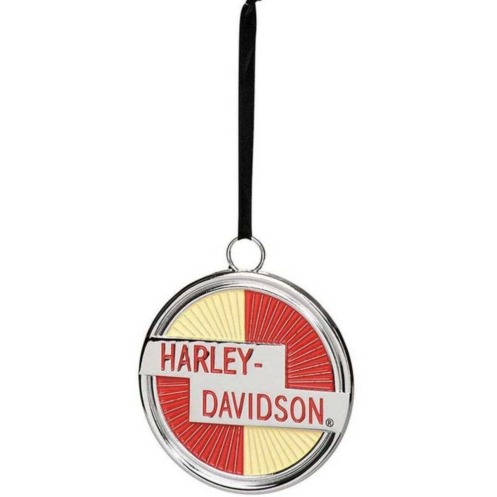 Harley-Davidson 2022 Pewter Tank Emblem Hanging Holiday Christmas Tree Ornament